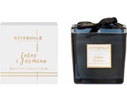 Riverdale - Deluxe Geurkaars in pot Lotus & Jasmine Wit 8cm Wit