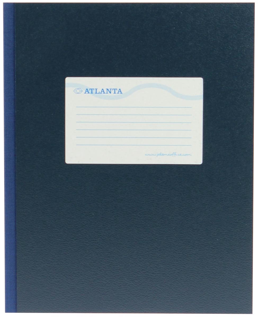 Djois Atlanta notitieboek - 210 x 165 mm - gelijmd - 64 bld/128 blz - blauw - voordeelpak 5 stuks
