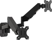 Multibrackets - Monitorstandaard - Wall Basic Dual -Muur montage - 2 schermen - zwart