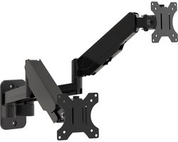 Multibrackets - Monitorstandaard - Wall Basic Dual -Muur montage - 2 schermen - zwart