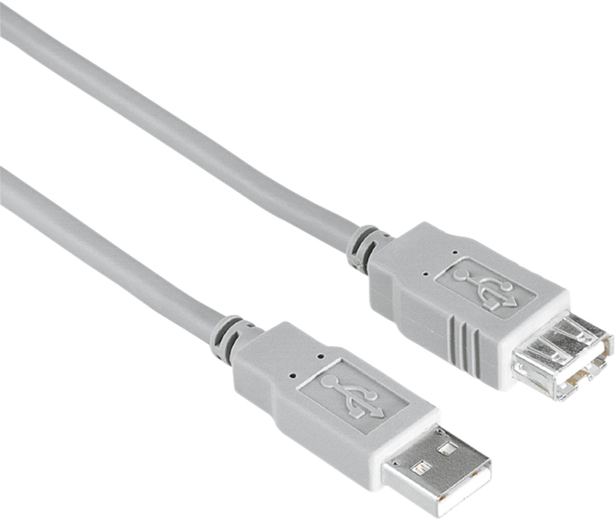HAMA 200906 USB 2.0 verlengkabel 3m USB-kabel 3 m Grijs