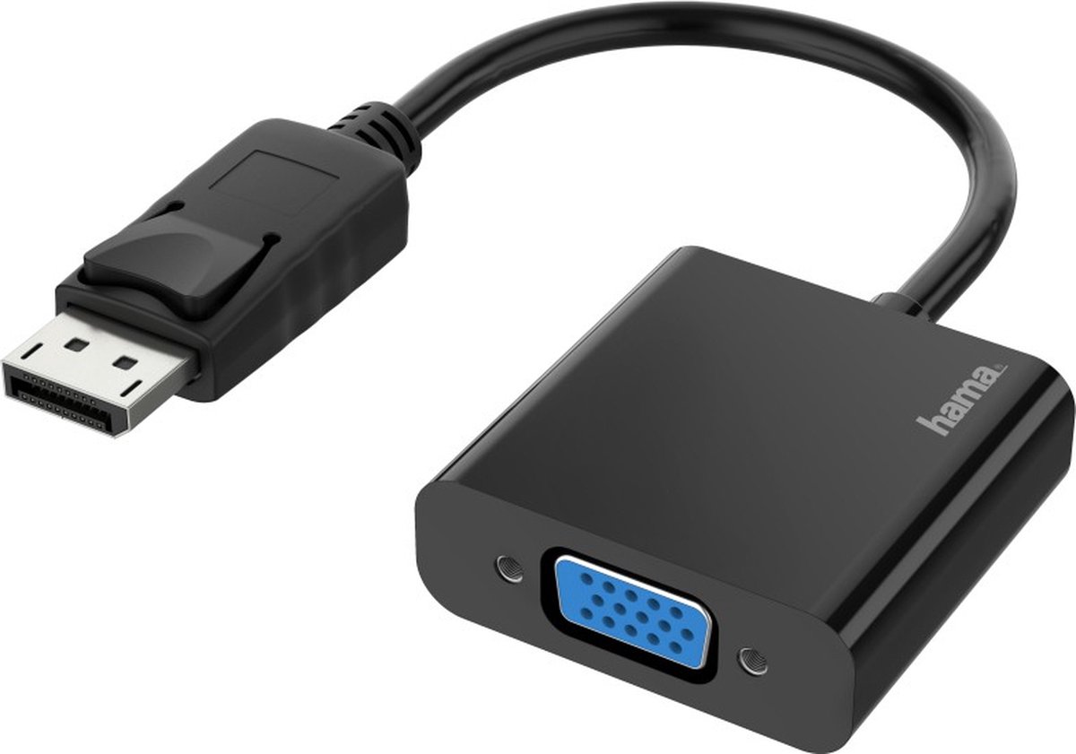 Hama 00200337 DisplayPort / VGA Adapter [1x Britse stekker - 1x DisplayPort stekker] Zwart