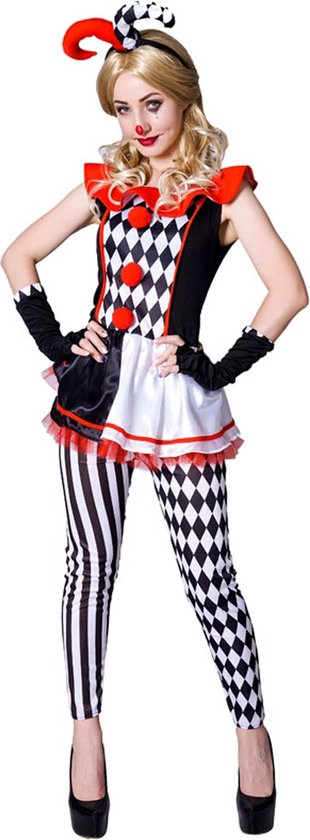 Tenue Carnaval Femme - Costume Bouffon - outfit Joker - Taille S -  Halloween | bol
