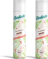 BATISTE - Natural & Light Bare Droogshampoo Dry Shampoo 2 stuks - Dames - 200 ml