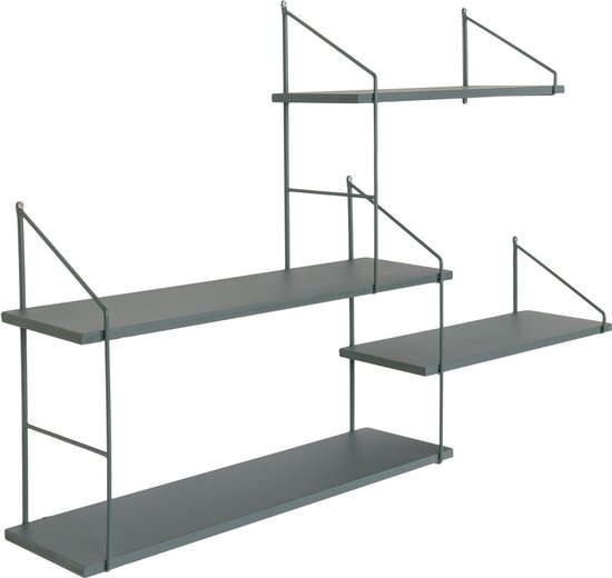 Etagère murale en bois Artichok Mady vert - 99 x 62 cm