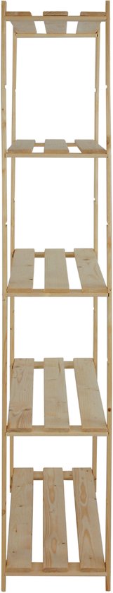 Etagère de rangement en bois - 170x80x29cm - 5 étagères - meuble