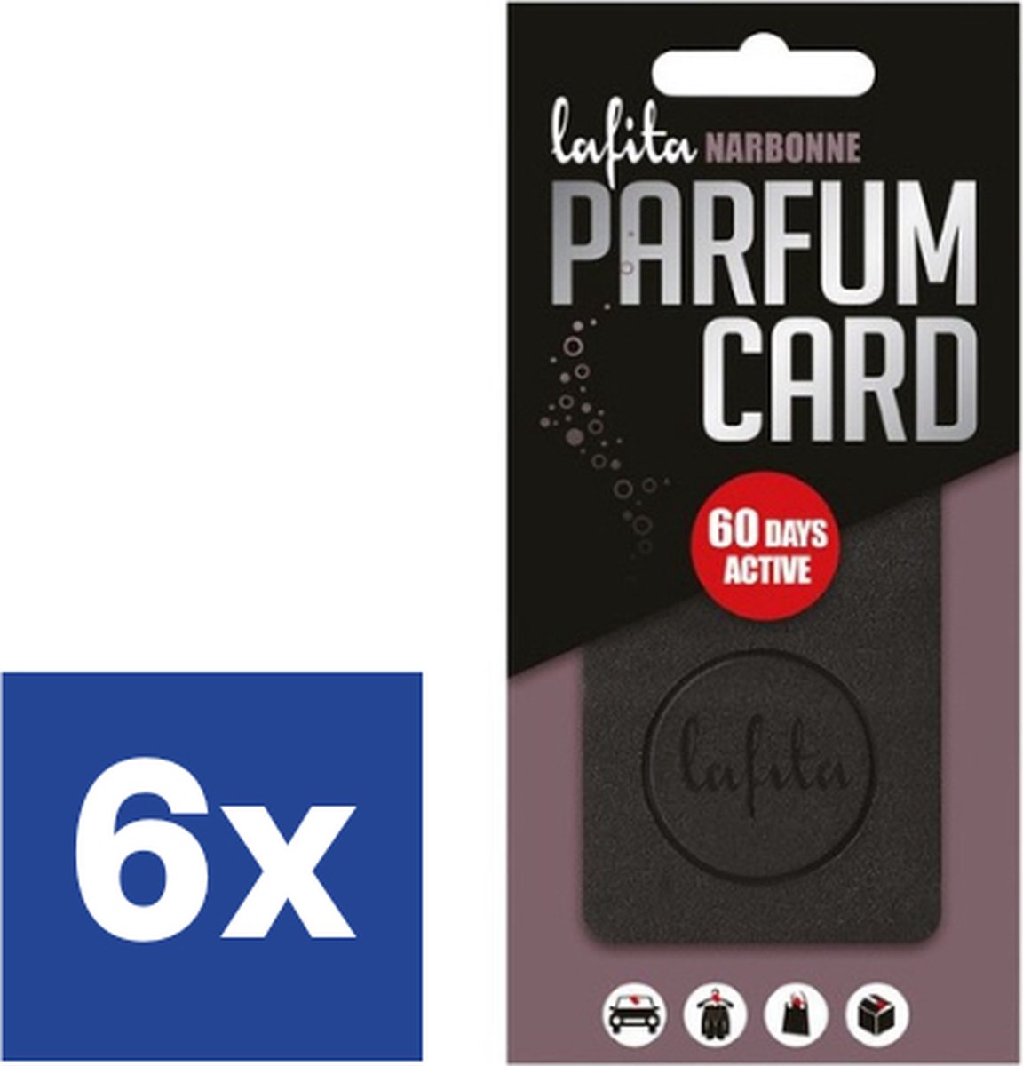 Lafita Parfum card Luxe Zwart Narbonne - 6 stuks