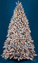 Royal Christmas - Sneeuw Kunstkerstboom - Flock Tree Deluxe - 500 LED Lampjes - PVC - 210 cm - 1658 Takken