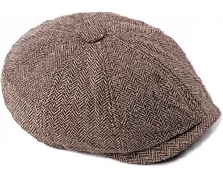 Flat Caps - Peaky Blinders Look -pet Heren - Licht Bruin - One Size