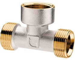 Multi-fit T-stuk, buitendaad x binnendraad 3x 1/2 inch