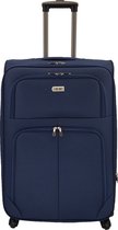 SB Travelbags bagage stoffen koffer 75cm 4 wielen trolley - Blauw