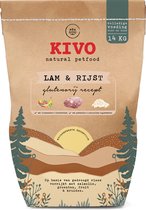 Kivo Petfood Croquettes pour chiens Agneau & Riz 14 kg Pressée à froid - Sans gluten