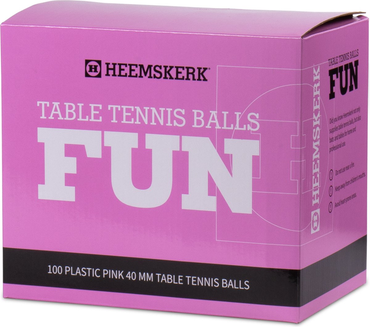 Tafeltennisballen Roze Heemskerk Fun - per 100 stuks
