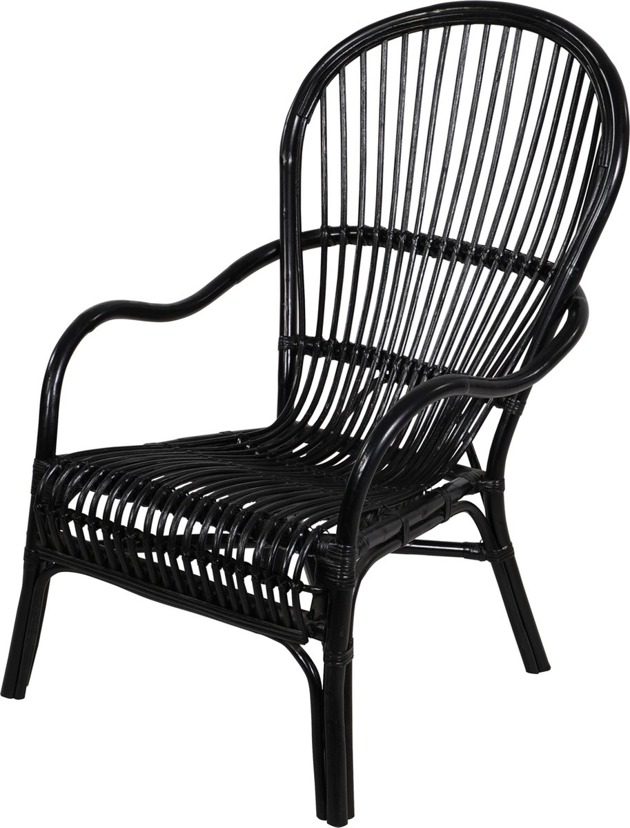 Nostalgic - Lounge fauteuil - rotan zwart