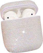Hidzo hoes voor Apple's Airpods - Hard Case - Glitter - Wit