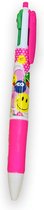 Smiley 4-kleuren Pen | Lightfight Balpen Smile Roze