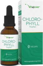 Chlorofyl druppels  - 100 ml - Premium: Tot 4 x hógere dosering - Vloeibare chlorofyl uit alfalfa extract - Met gezuiverd osmose water - Veganistisch | Vit4ever