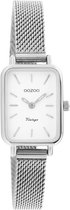 OOZOO Vintage series - zilverkleurige horloge met zilverkleurige metalen mesh armband - C20266