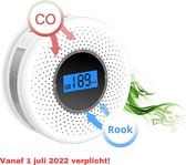 Bol.com FireProteQt - Rookmelder + Koolstofmonoxide (Combimelder) - Voldoet aan Europese norm EN14604 - Laag stroomverbruik aanbieding