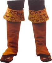 Piraat beenkappen boot tops bruin (piraten/kapitein/cowboy verkleedaccessoire)