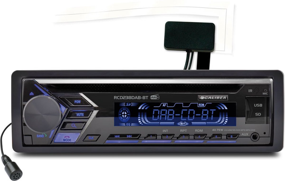 Pioneer DEH-09BT - Autoradio - DIN uniquement - Zwart