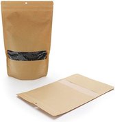 Sachets Stand Up Kraft 170x90x285mm | 340 grammes avec trou de suspension rond - 100 pièces