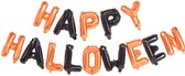 Halloween Slinger - Happy Halloween - Ballonnen Decoratie - Versiering - Oranje / Zwart
