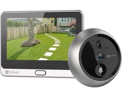 EZVIZ DP2C 1080p- Draadloze deurbel voor deurspion- 166° ultragroothoekbeeld - 4,3” kleurentouchscreen- 4.600mAh oplaadbare batterij