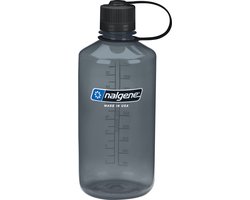 Nalgene - Narrow Mouth Bottle - drinkfles - waterfles - lekvrij - 1000ml - BPA free - SUSTAIN - Gray