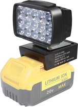 Batterijlamp geschikt voor Milwaukee 18V en Dewalt 20V Max - Acculamp - accu  bouwlamp... | bol.com
