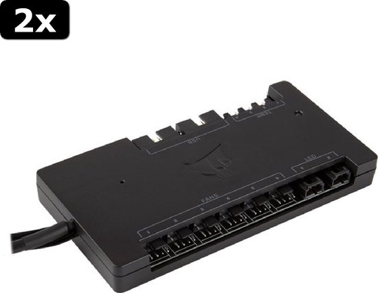2x Corsair Commander PRO Fan - Controller Hub - Tot 6 RGB Ventilatoren ...
