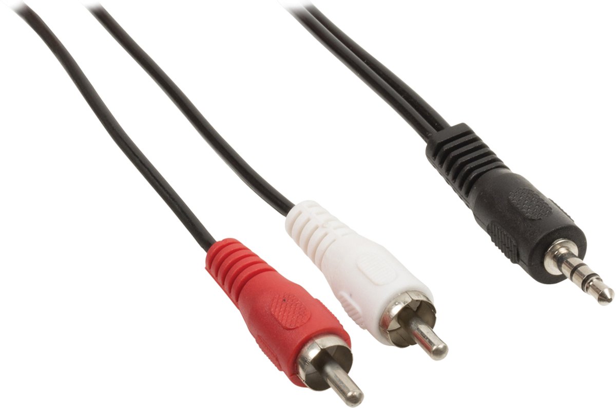Valueline 3,5mm Jack - Tulp stereo audio kabel - zwart - 15 meter