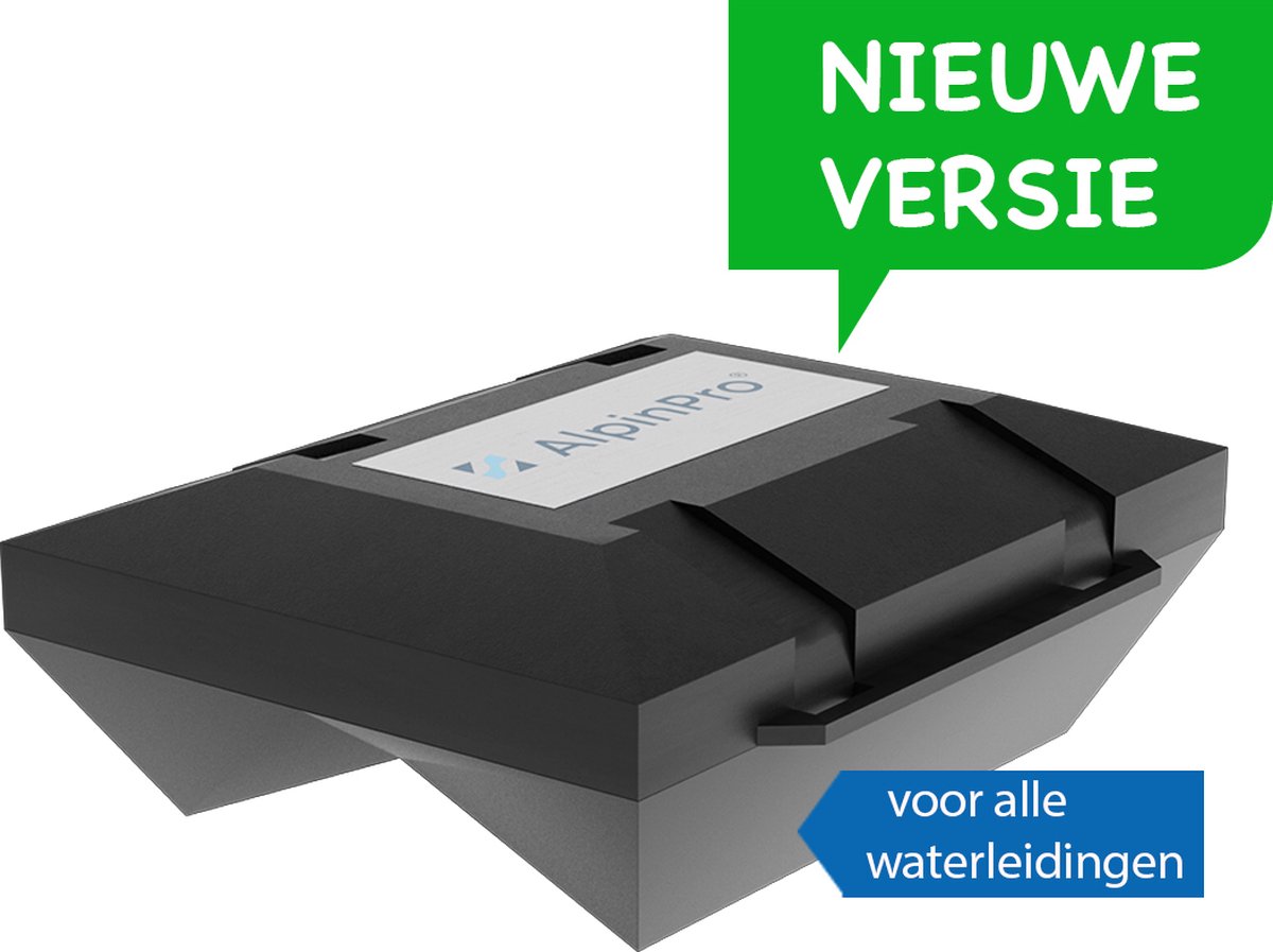 AlpinPro® Antikalksysteem Black Edition Uni-Pro – Voorkomt Kalkaanslag - Anti Kalk - Geschikt voor 10 t/m 42 mm leidingen