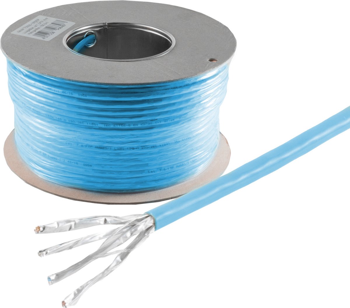 S/FTP CAT8.1 40 Gigabit Netwerkkabel - CU - 22AWG - Stug - LSZH - 100 meter - Blauw