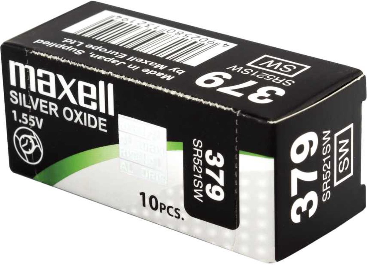 Bateria 379 Sr521sw Maxell 1.55v Pilha Para Relógio C/20 Un - Foto 7
