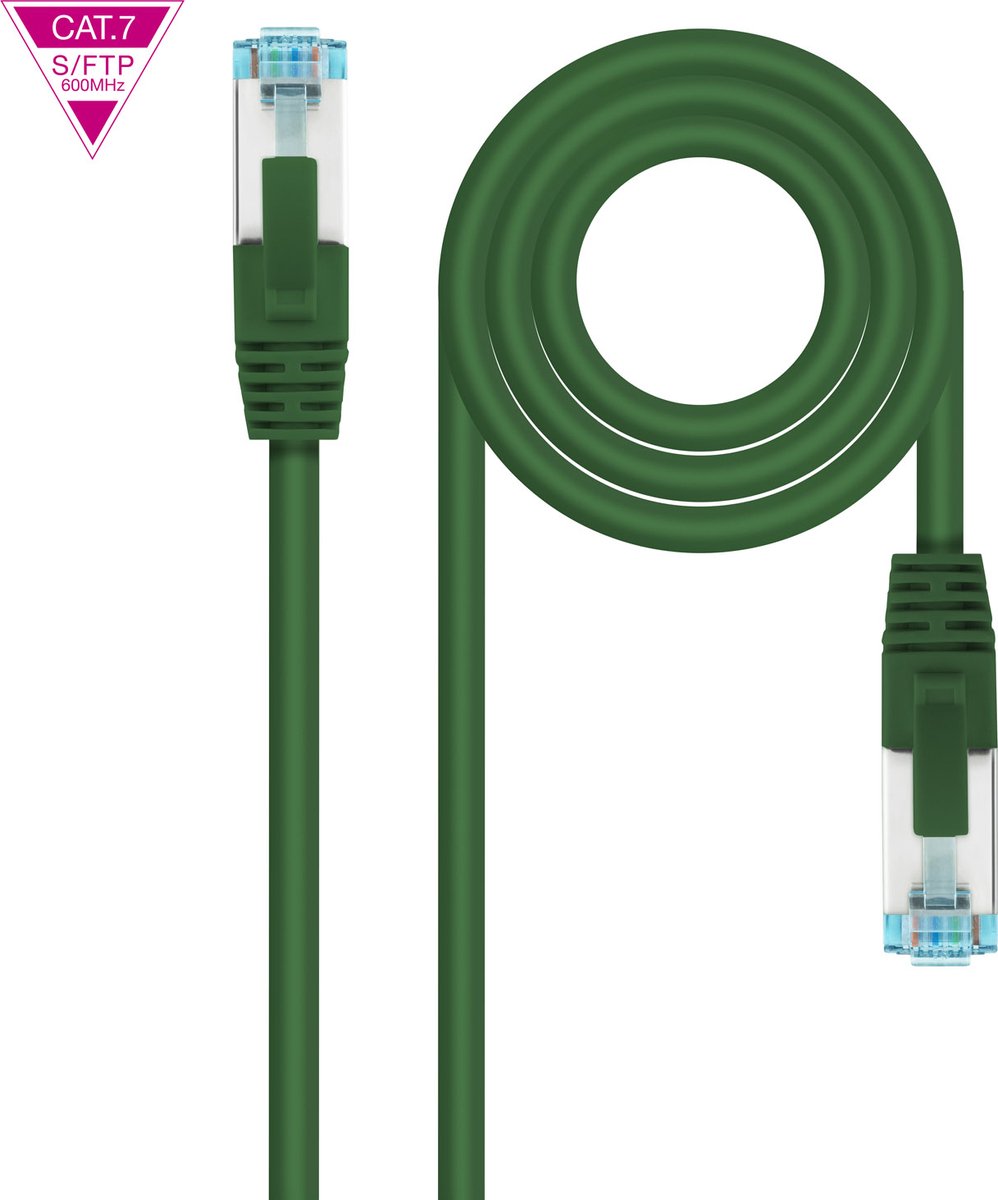 Nanocable 10.20.1700-L25-GR netwerkkabel Groen 0,25 m Cat7 SF/UTP (S-FTP)