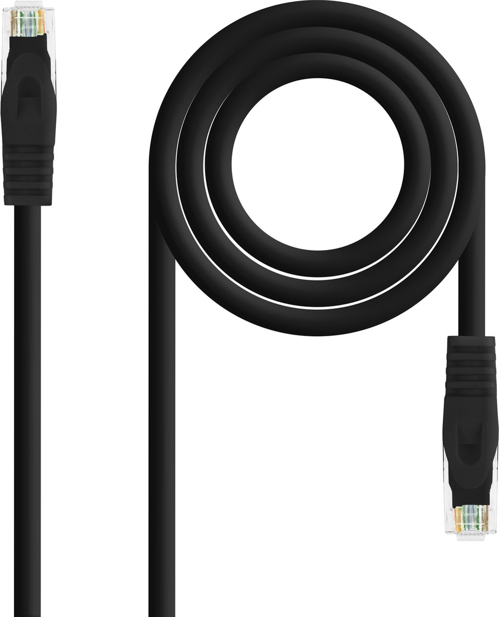 UTP Category 6 Rigid Network Cable NANOCABLE Black