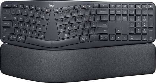 Logitech ERGO K860 Split for Business toetsenbord Kantoor Bluetooth AZERTY Frans Grafiet