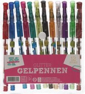 Glitter Gel Pennen - 12 Stuks Gelpennen - Diverse kleuren - Schrijven - Gelpen - Neon - Pennen - Schoolspullen