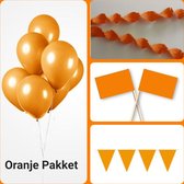 Oranje Feest/ Versierpakket, Vlaggenlijn, Ballonnen, WK, EK, Voetbal, Themafeest, Verjaardag, Koningsdag