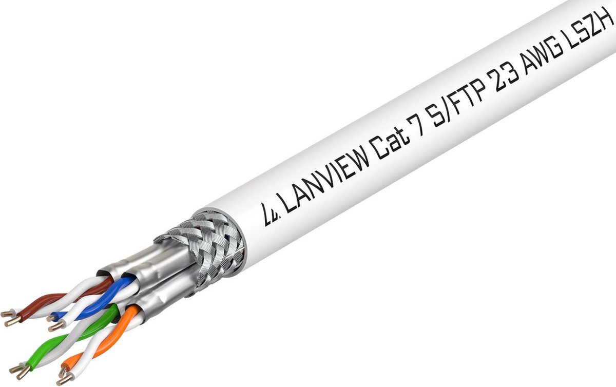 Lanview LVN122506 netwerkkabel Wit 500 m Cat7 SF/UTP (S-FTP)