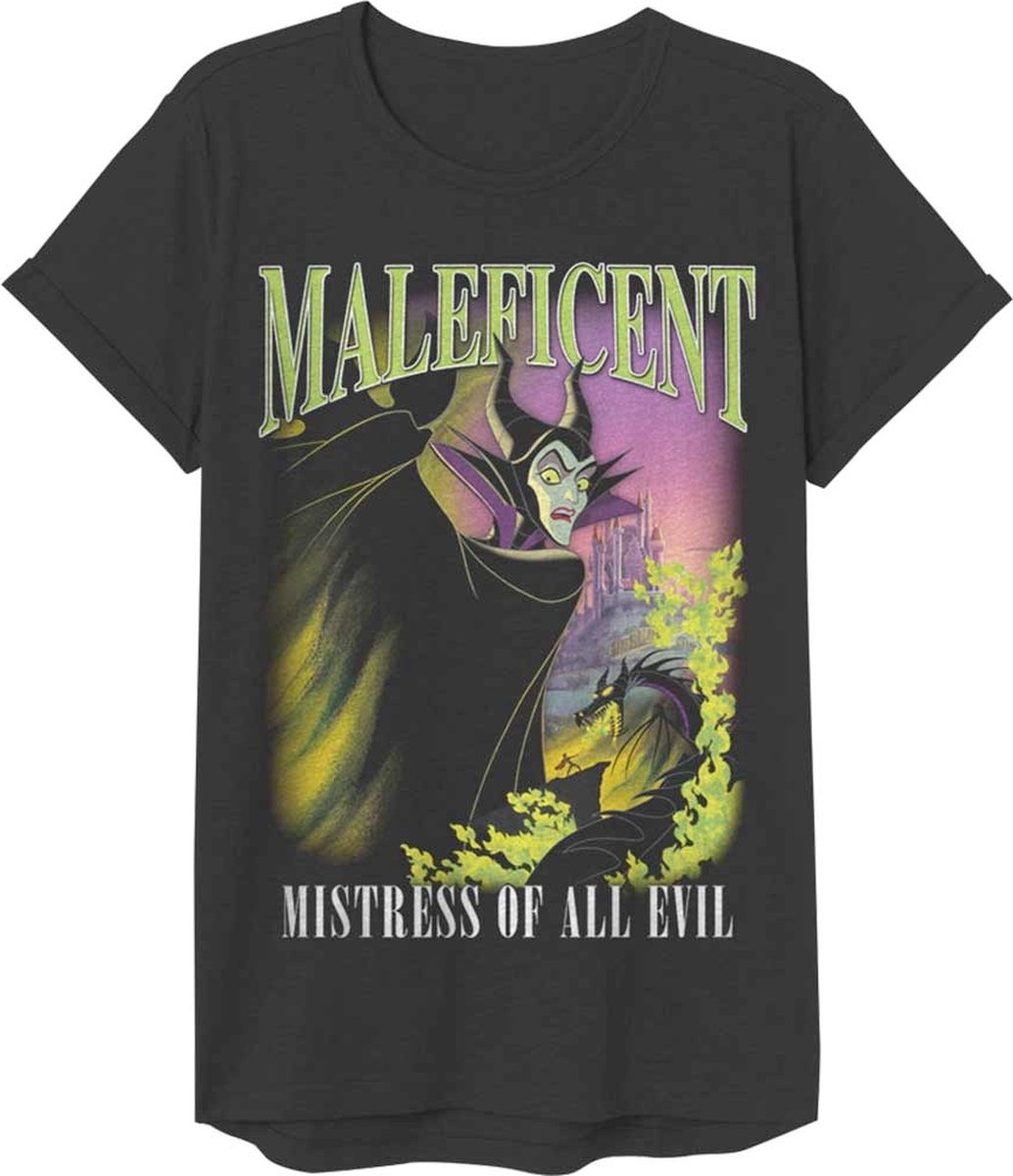 Disney Sleeping Beauty Unisex Tshirt -S- Maleficent Homage Zwart