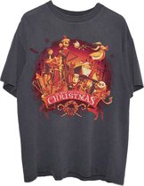 Disney The Nightmare Before Christmas - We Wish You A Scary Christmas Unisex T-shirt - XL - Zwart