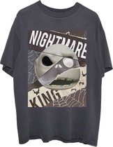 Disney The Nightmare Before Christmas - Nightmare Skull Unisex T-shirt - S - Zwart