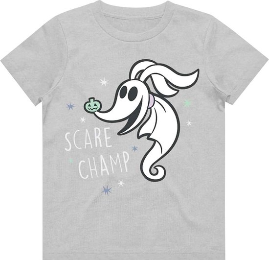 Disney The Nightmare Before Christmas - Scare Champ Kinder T-shirt - Kids tm 4 jaar - Grijs