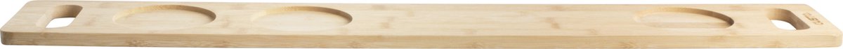 Gusta Serveerplank - Bamboe - Bruin - Inkepingen - Handvaten - 75X12 cm