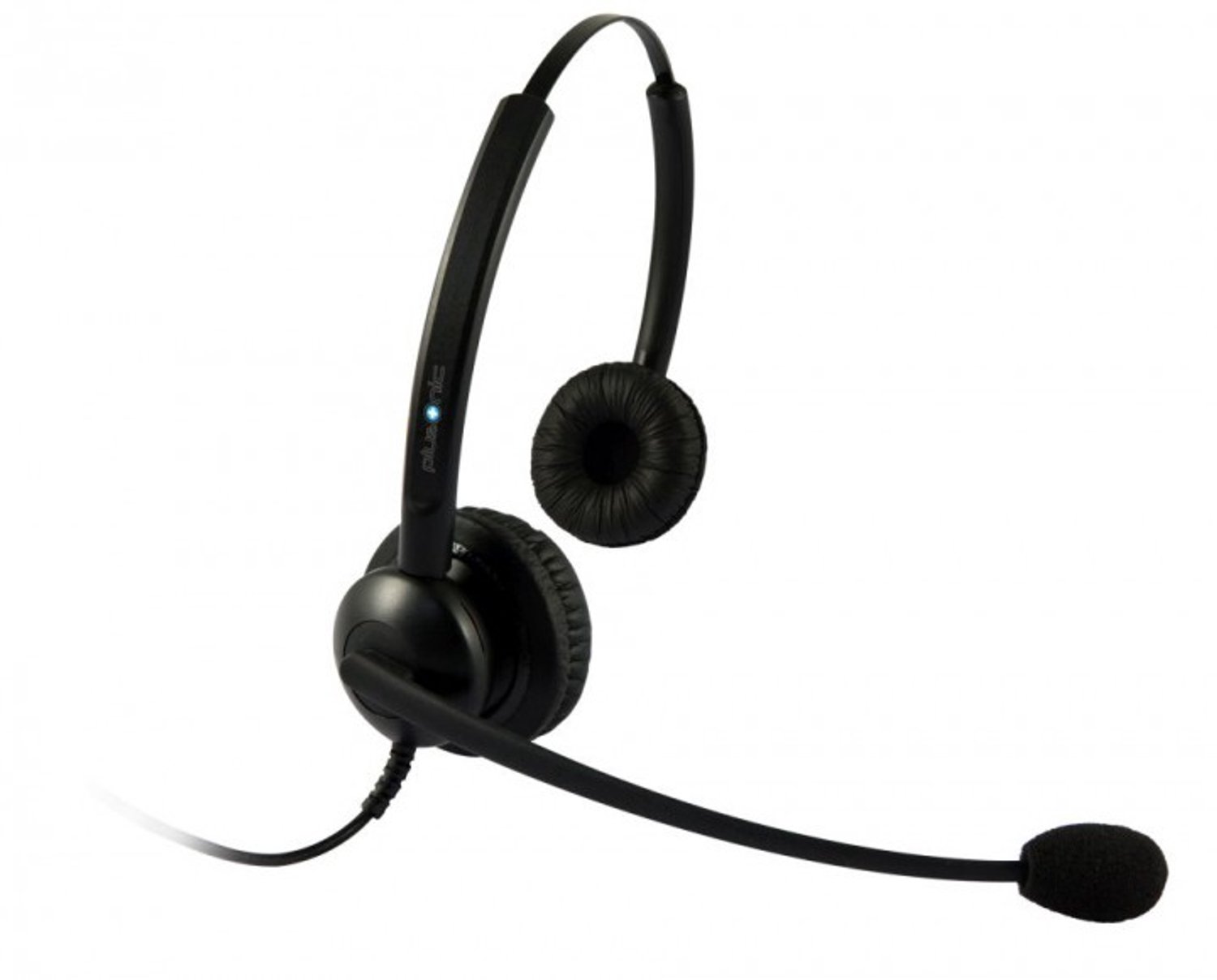 plusonic 5512-5.2P On Ear headset Telefoon Kabel Stereo Zwart
