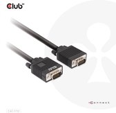 club3D Câble de connexion VGA fiche VGA 15 broches, fiche VGA 15 broches 10,00 m Zwart CAC-1710 à visser, fiche plaquée or