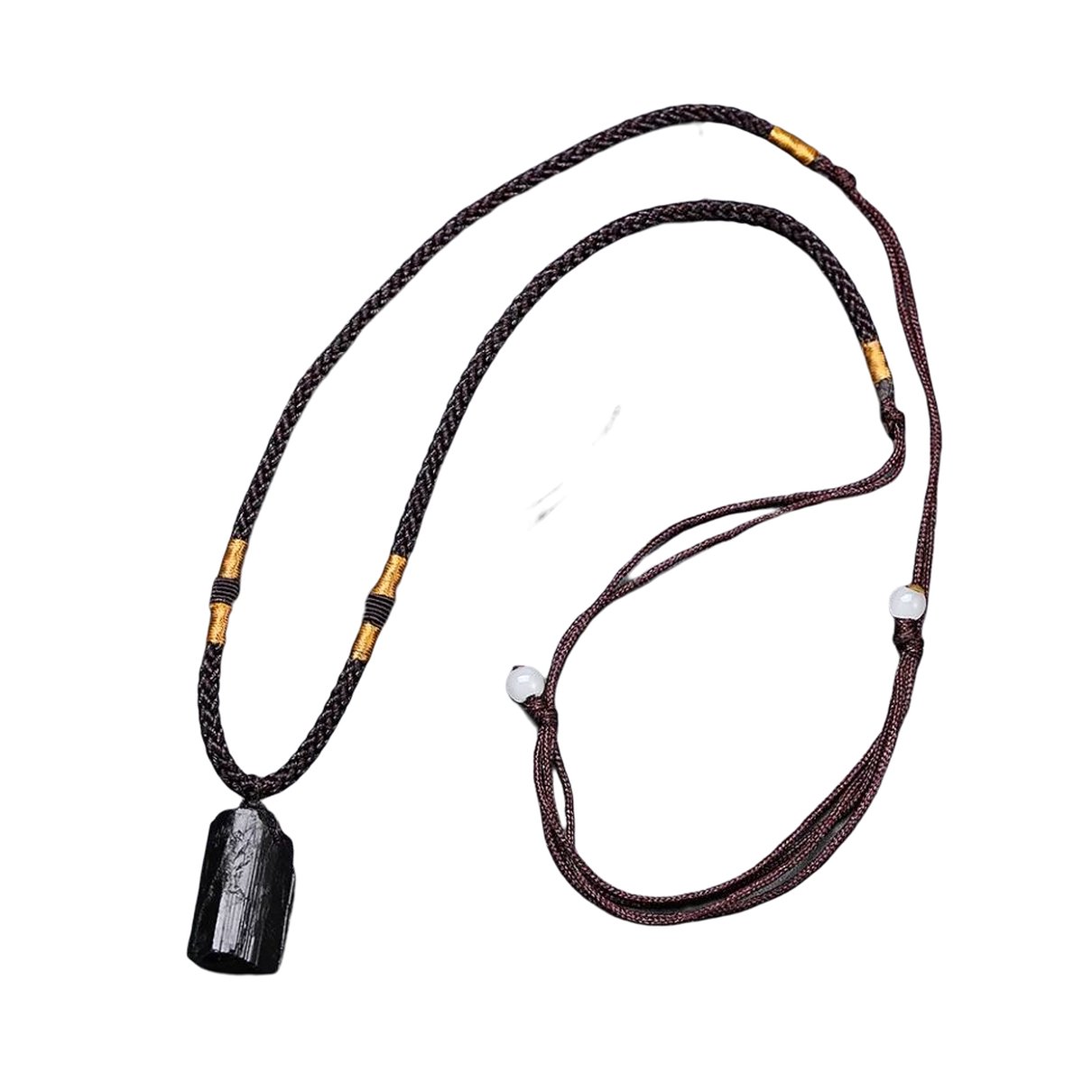 Toermalijn Edelsteen Ketting van touw | Sparkolia | Heren Dames
