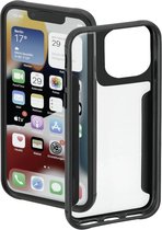 Hama Metallic Frame Cover Hoesje geschikt voor Apple iPhone 14 Pro Max - Hard Cover - Schokabsorberend - Perfecte Pasvorm - Zwart